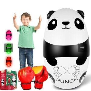 FOYOCER Inflatable Panda Punching Bag for Kids | Glow Features | Ages 3+